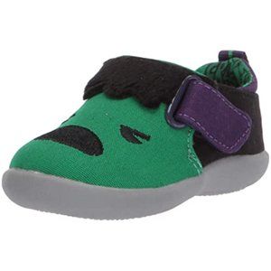 NEW TOMS X Marvel Kid Baby Whiley Hulk Slip On Green Purple Embroidered 3D Face